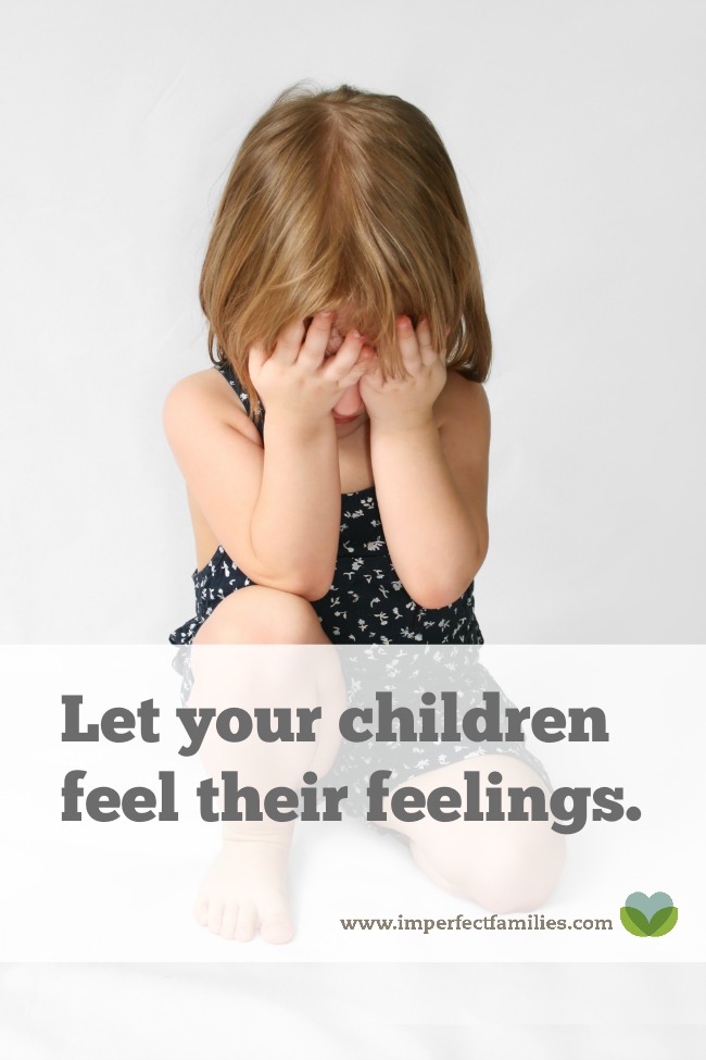 It's hard to see our kids sad, frustrated or discouraged. Instead of rushing to rescue them, let your children feel their feelings using these positive parenting tips!