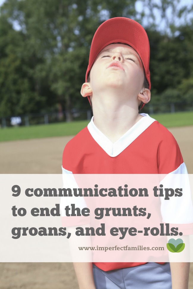 Tired of the grunts, groans, eye-rolls, and "I don't knows" when you try to talk with your kids? Try these 9 tips instead.