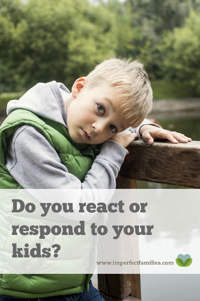 Do you react or respond to your kids? Examples of how to respond calmly and empathetically rather than yell at your kids!