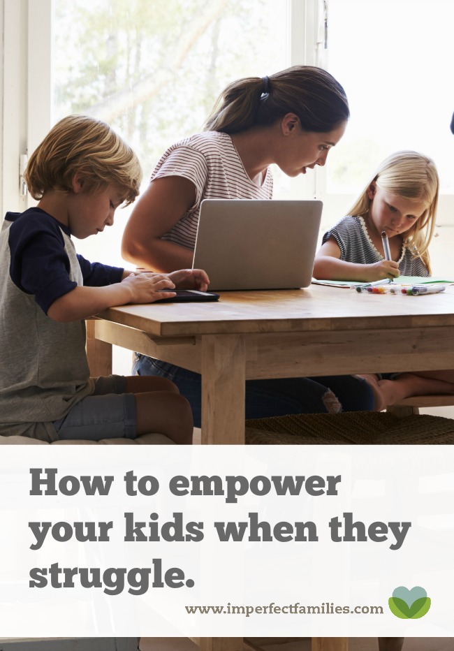 It's heartbreaking to watch your kids fail. Learn how to empower your kids when they struggle.
