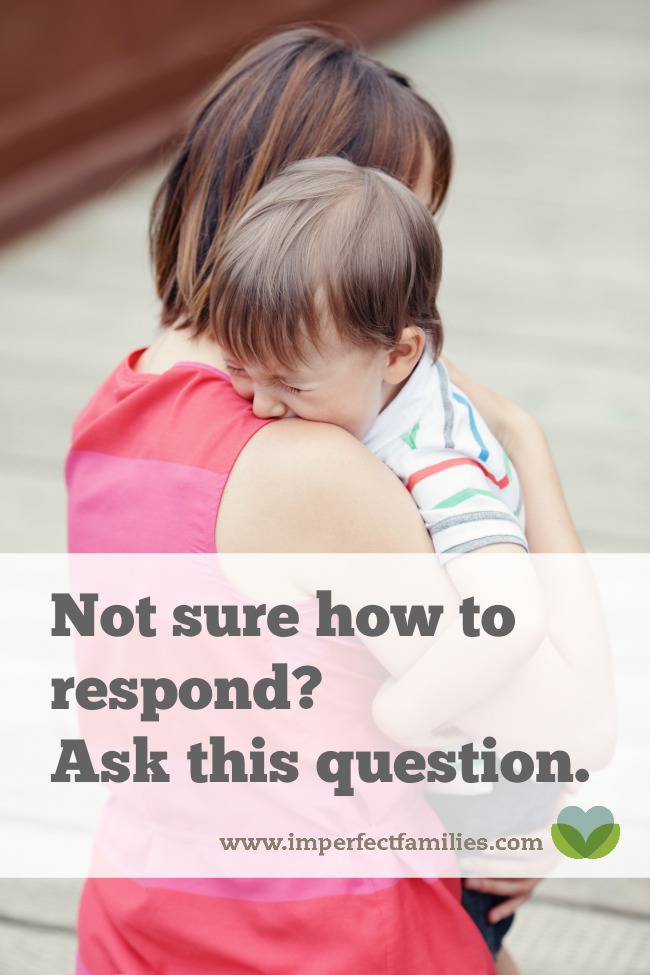 Not sure what to say or do when your kid is acting out or melting down? Try asking yourself this question.