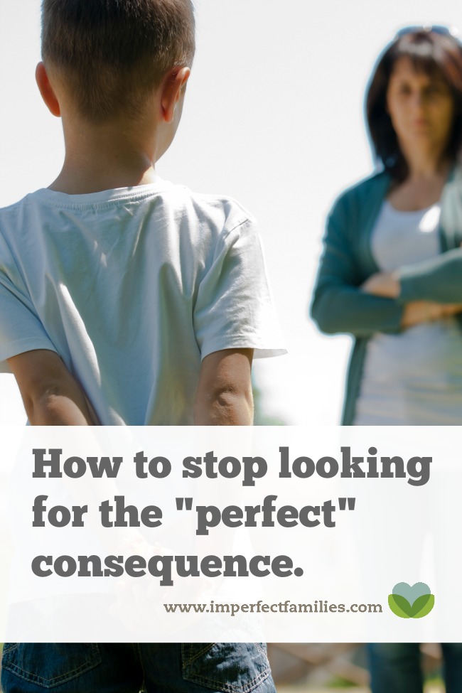 Tired of trying to find the "perfect" consequence for your child? Try this instead!