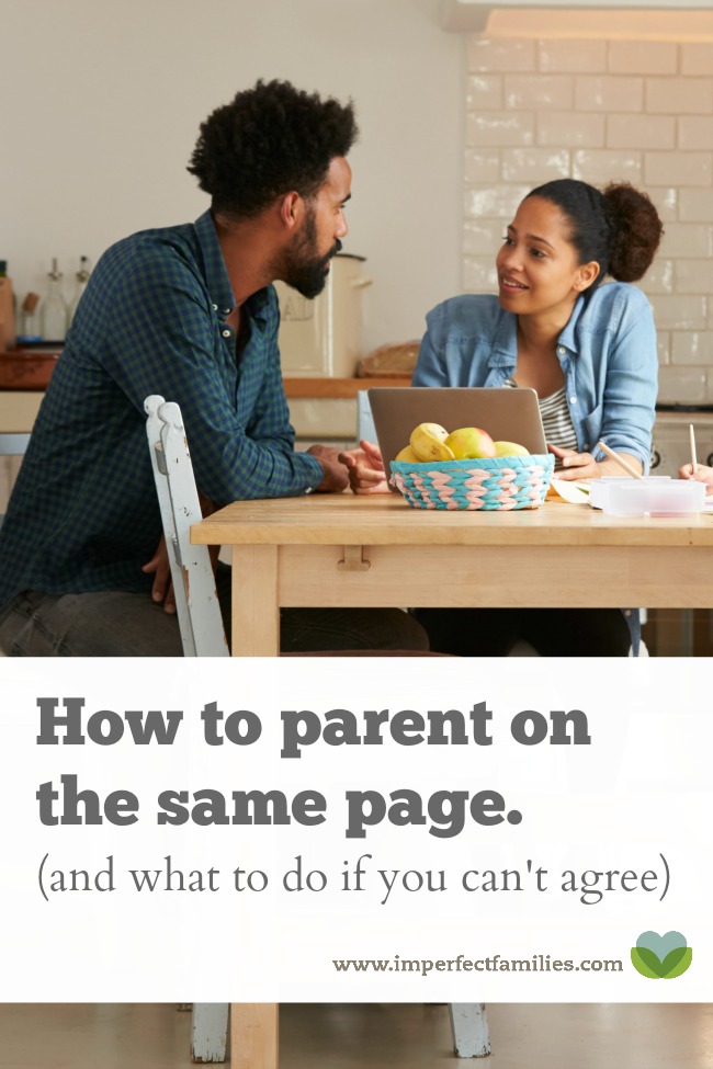 How to get on the same page as your co-parent, plus what to do if they do not agree with your parenting style.