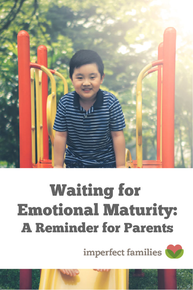 Waiting for your child to mature emotionally can be exhausting, here are some tips.