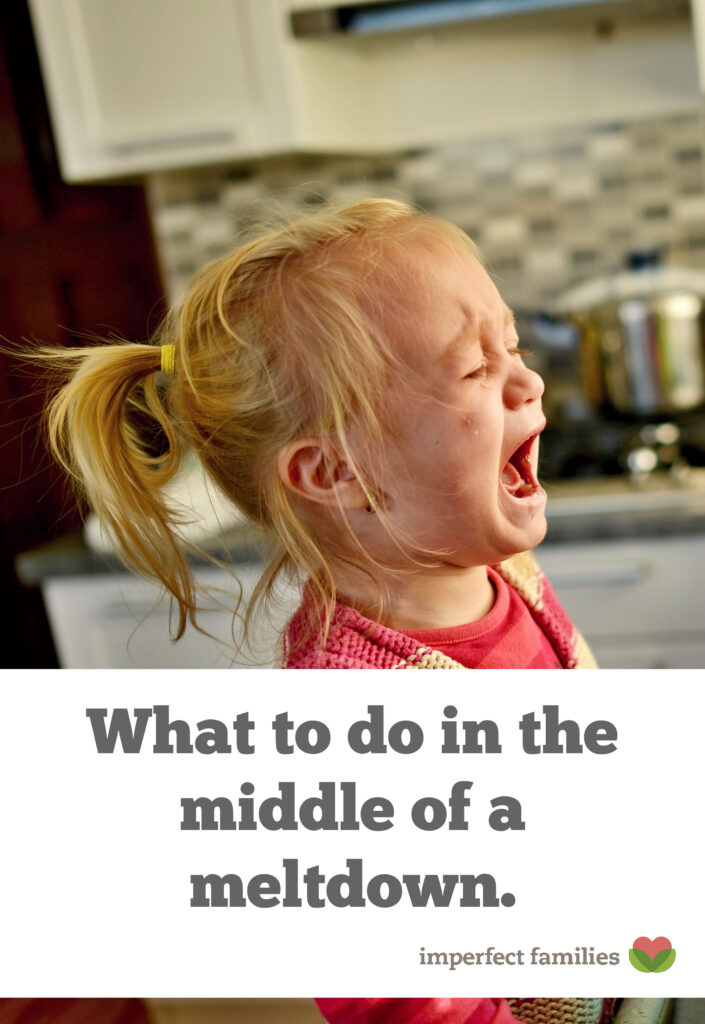 Three things to do when your child is in the middle of a meltdown.